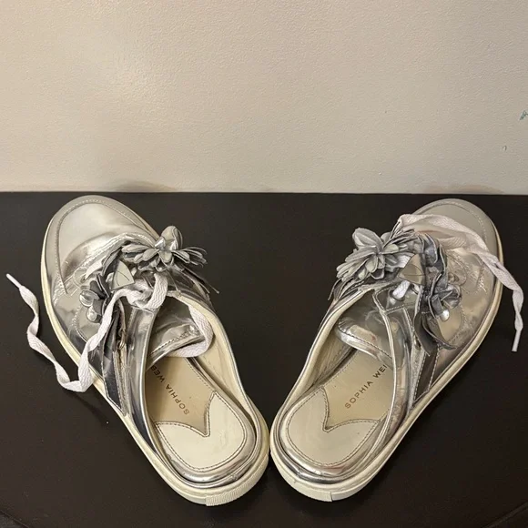 Sophia Webster Silver Sneakers size 6.5 - Picture 2 of 4